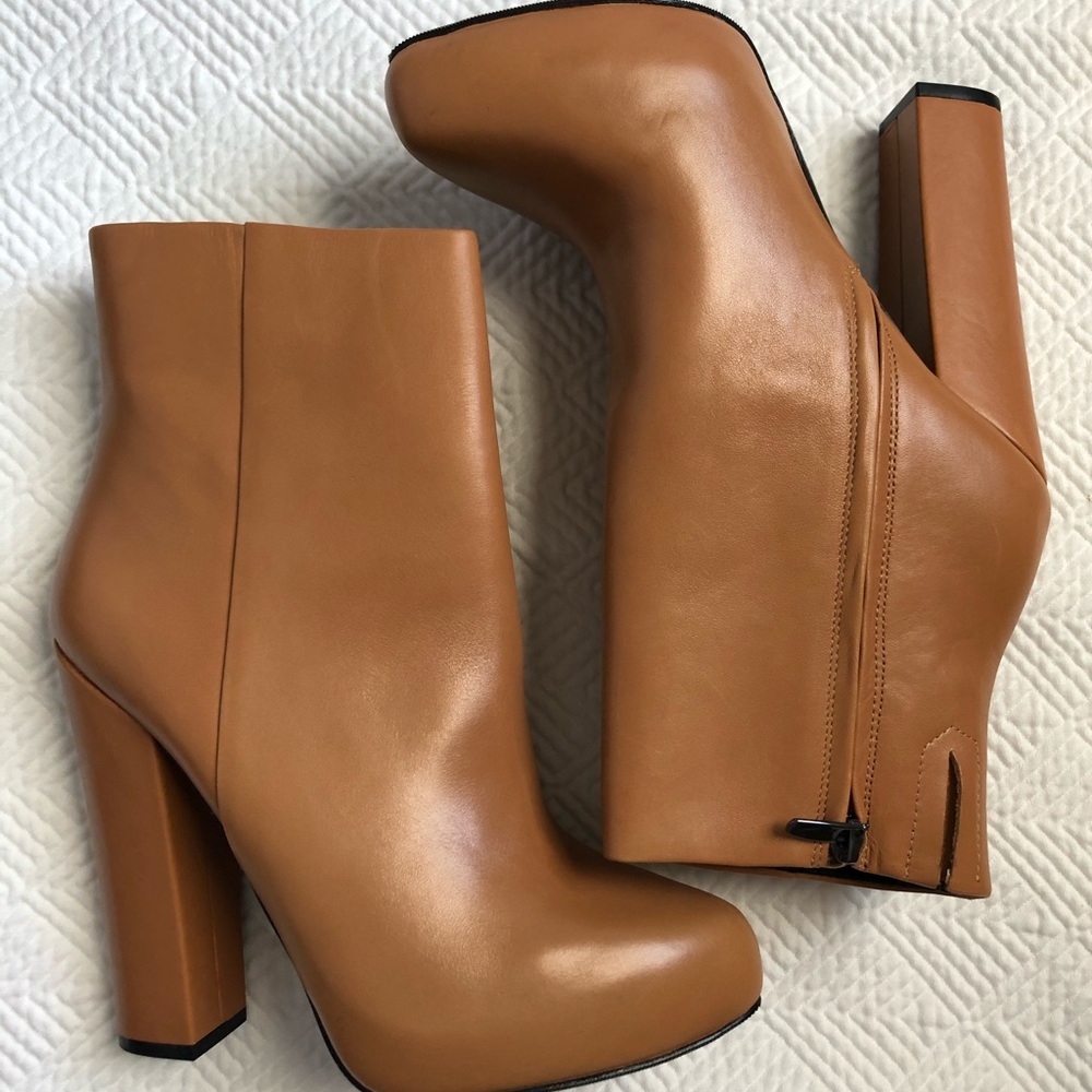 Aldo Camel Leather Booties